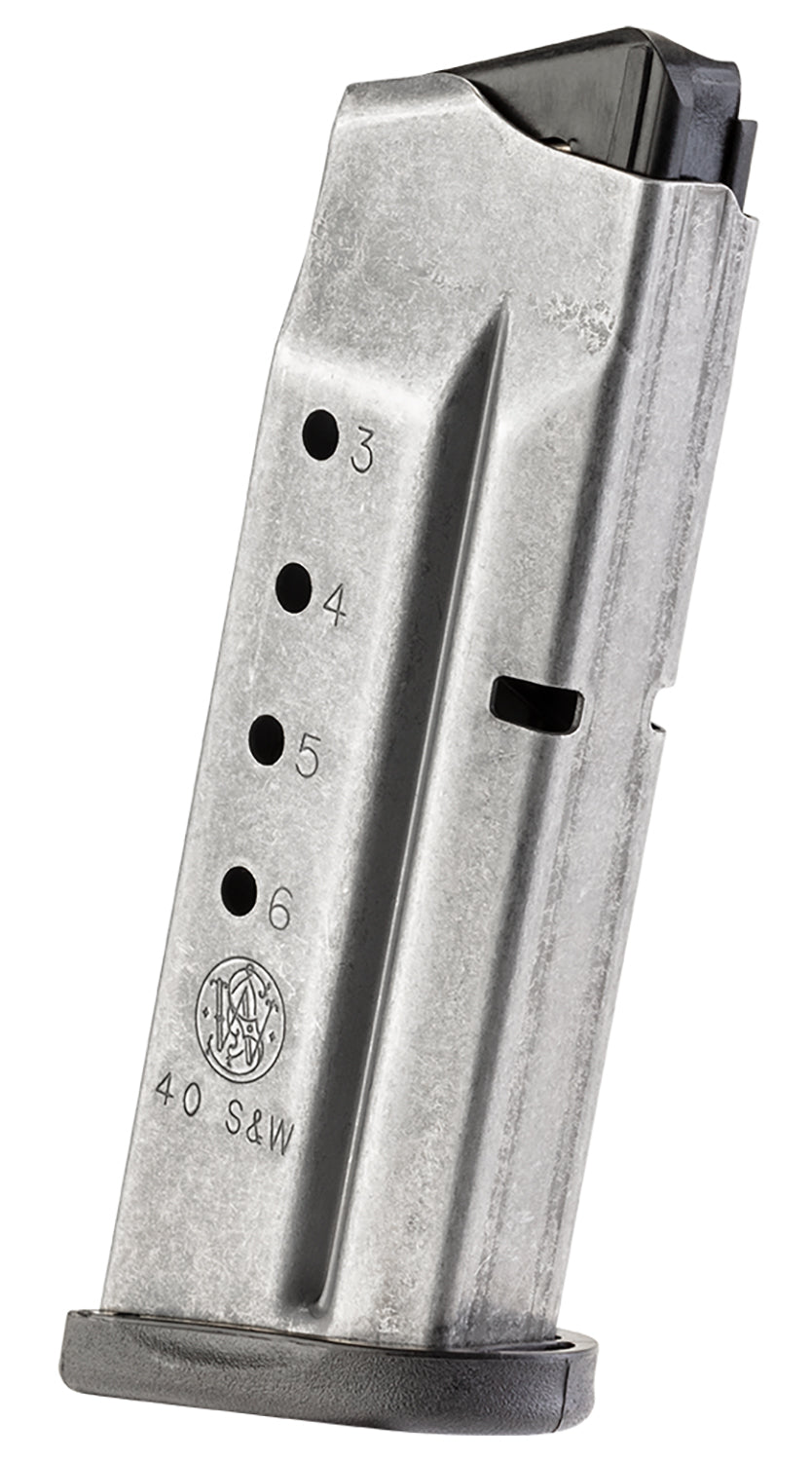 S&W M&P Shield 40S&W 6rd Stainless Steel Handgun Magazine