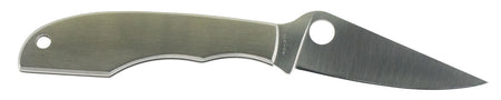 Spyderco GrassHopper C138P 2.30" Folding Knife Plain 12C27 Sandvik Blade Laser-Engraved Stainless Steel Handle