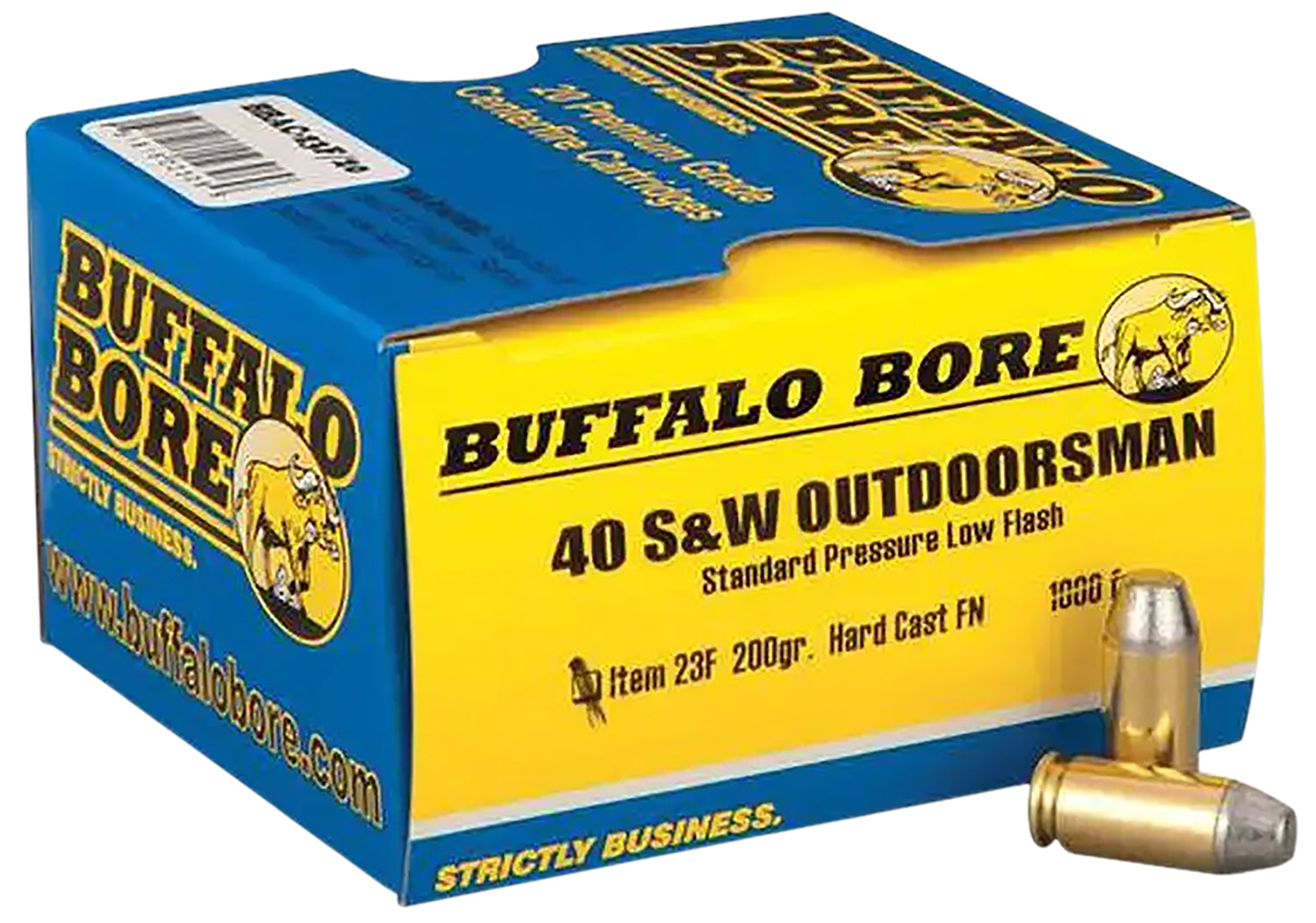 Buffalo Bore .40 S&W 23F20 Outdoorsman Hard Cast Flat Nose 200 Grain