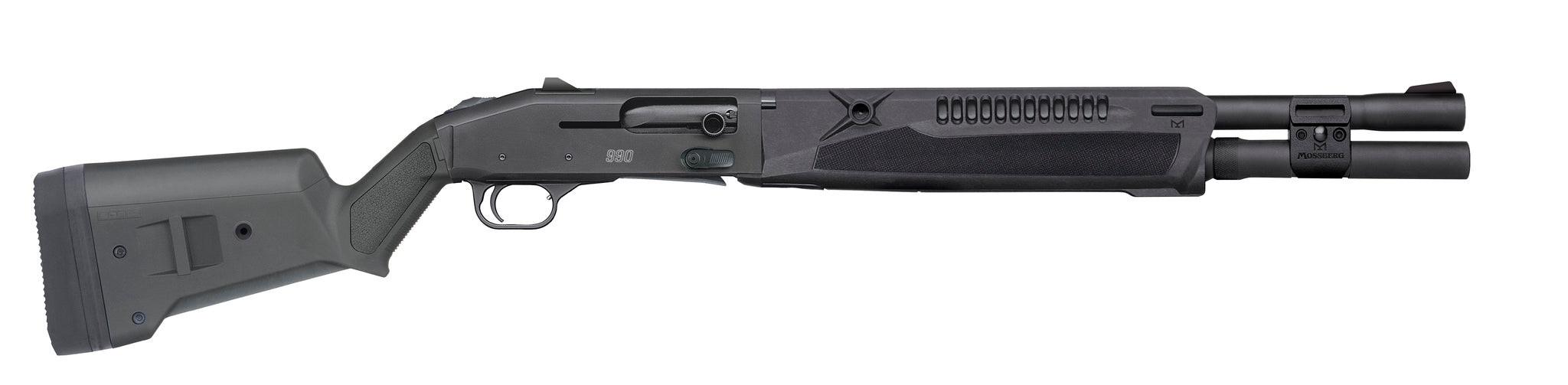 Mossberg 83009 990 Magpul SPX 12 Gauge Semi-Auto 3" 7+1 18.50" Matte Black Integrated Heat Shield Barrel & Drilled & Tapped Receiver, Black Magpul SGA Synthetic Stock, M-LOK Forend