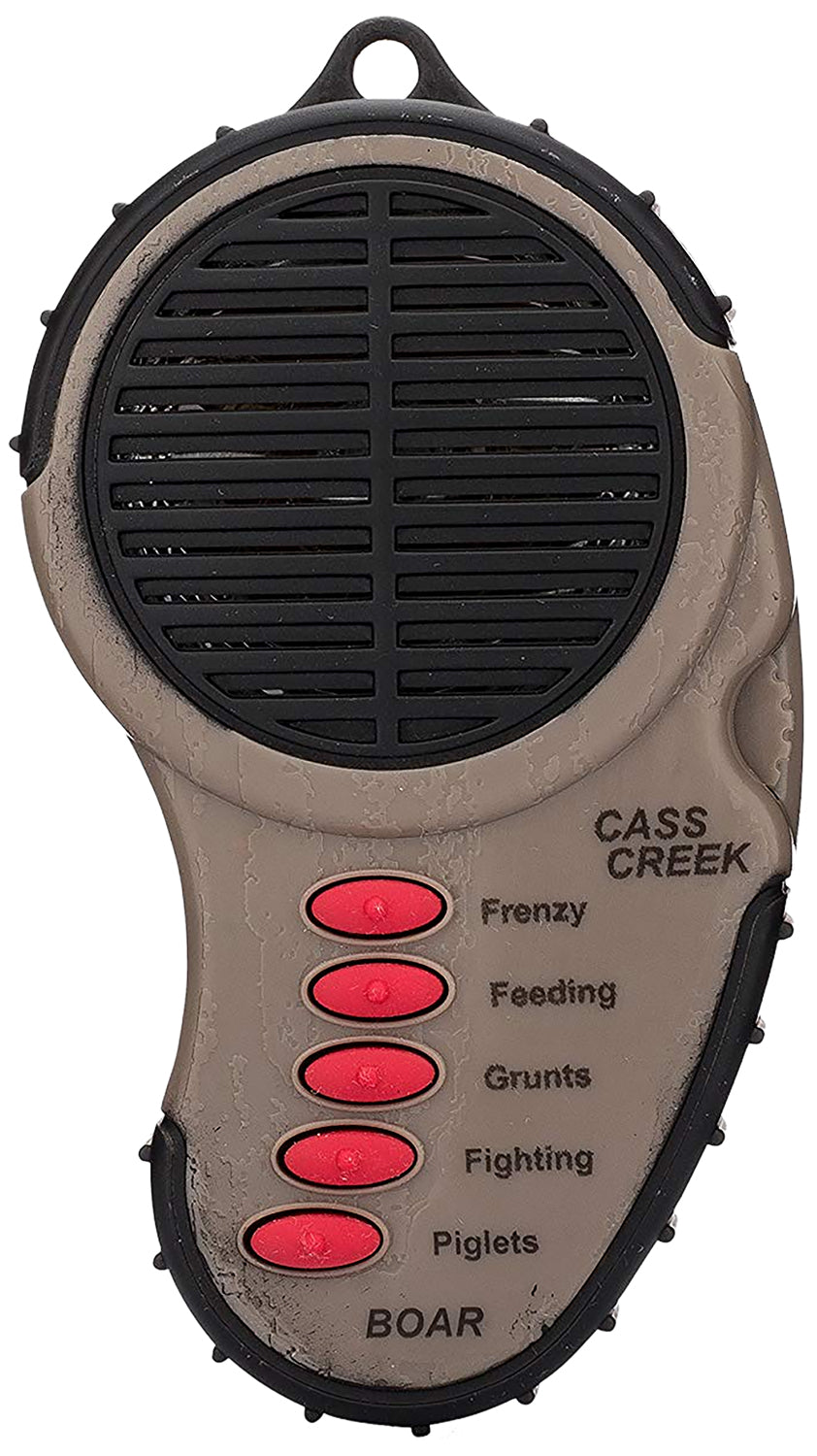 Cass Creek CC034 Ergo Electronic Boar Game Call, 5 Sounds, Belt Clip, Brown Plastic