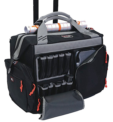 GPS Bags 2215RB Rolling Black Canvas Range Bag with ATV Wheels Holds 4 Handguns