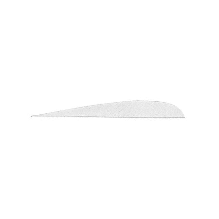 Gateway 4 in. White Parabolic Feathers LW Fletching 100 pk.
