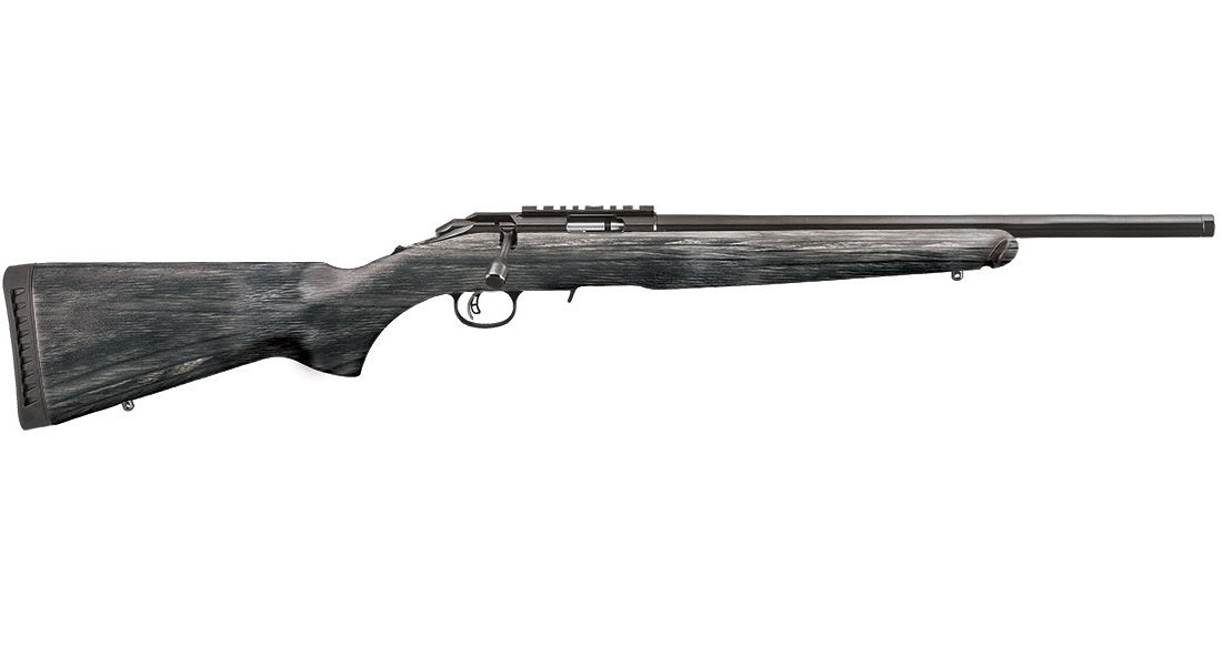 Ruger American Rimfire Target 22 WMR 9+1 18" Satin Blued Threaded Bull Barrel, Black Laminate Stock