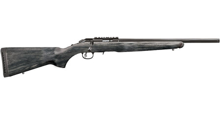 Ruger American Rimfire Target 22 WMR 9+1 18" Satin Blued Threaded Bull Barrel, Black Laminate Stock