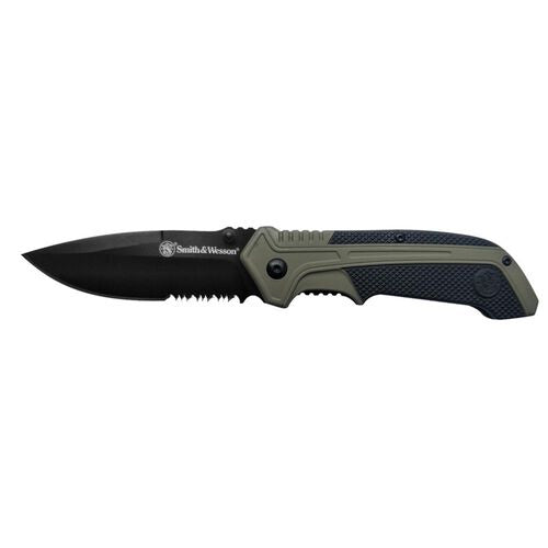 Old Timer Spring Assisted OD Green Liner Lock Pocket Knife