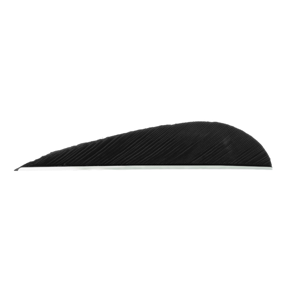 Trueflight Black Parabolic Feathers 3" Right Wing 100 pk.
