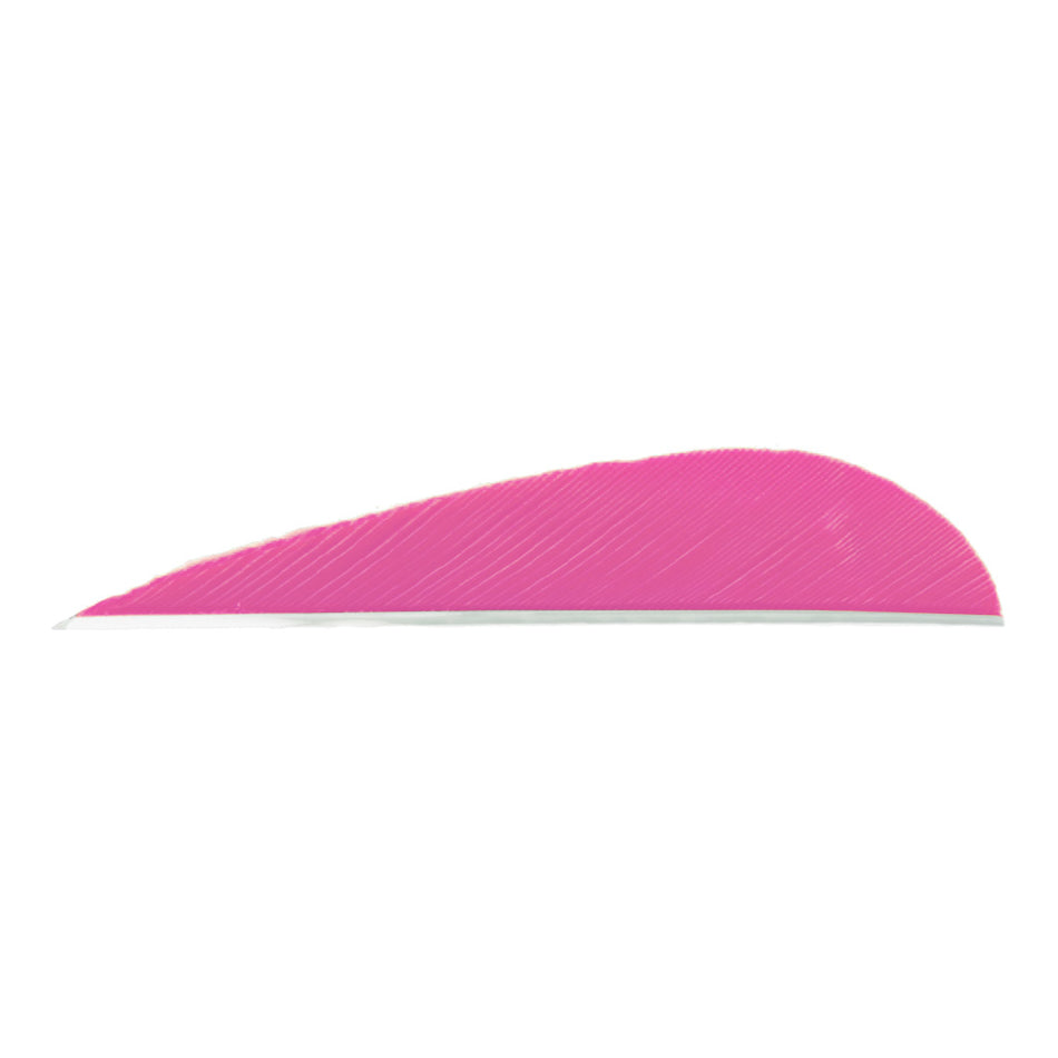 Trueflight Pink Parabolic Feathers 3" Left Wing 100 pk.