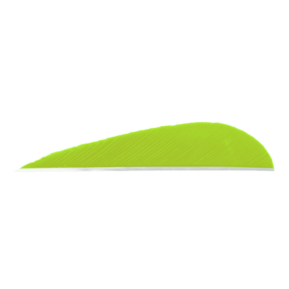 Trueflight Chartreuse Parabolic Feathers 3" Left Wing 100 pk.