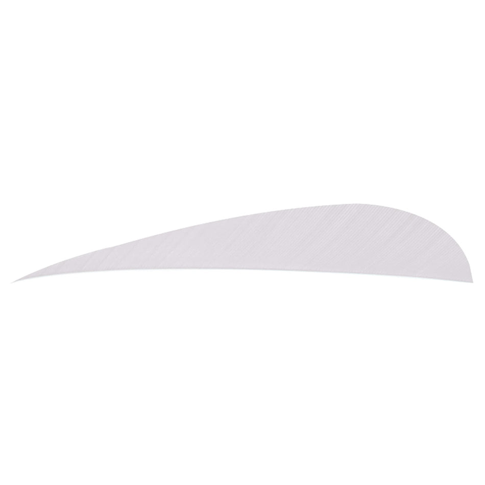 Trueflight White Parabolic Feathers 4" Right Wing 100 pk.