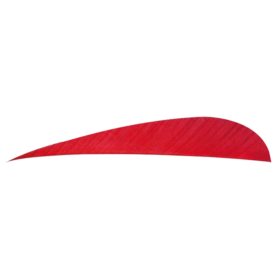 Trueflight Red Parabolic Feathers 4" Right Wing 100 pk.