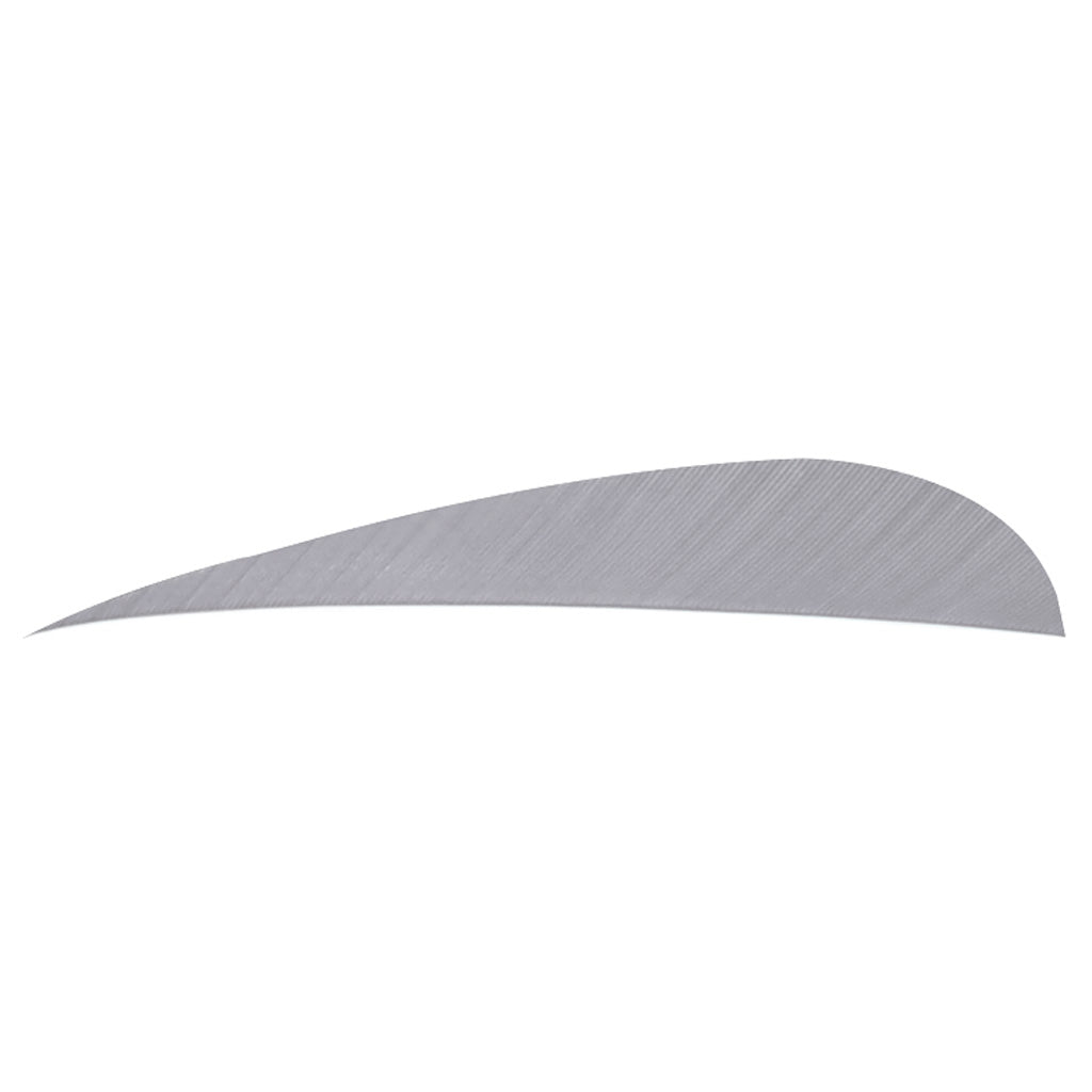 Trueflight Grey Parabolic Feathers 4" Right Wing 100 pk.