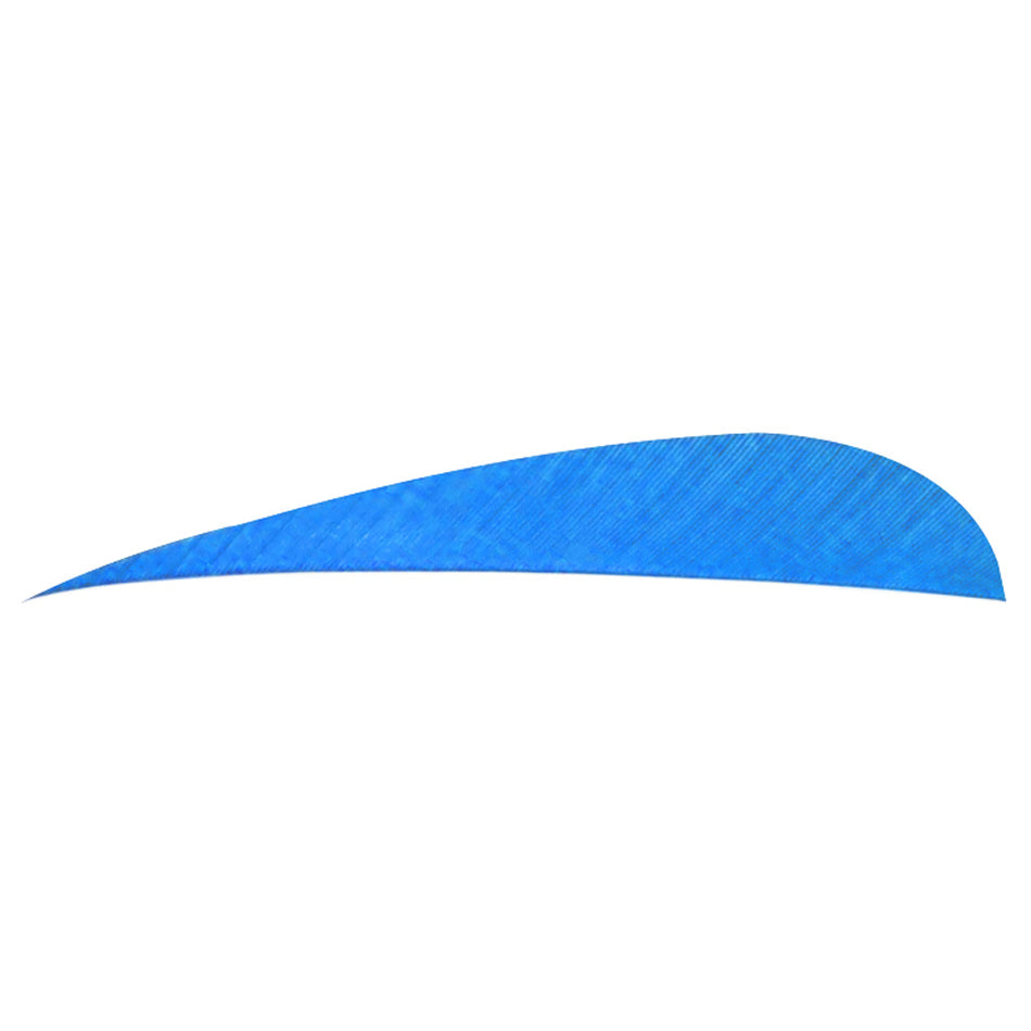 Trueflight Blue Parabolic Feathers 4" Left Wing 100 pk.