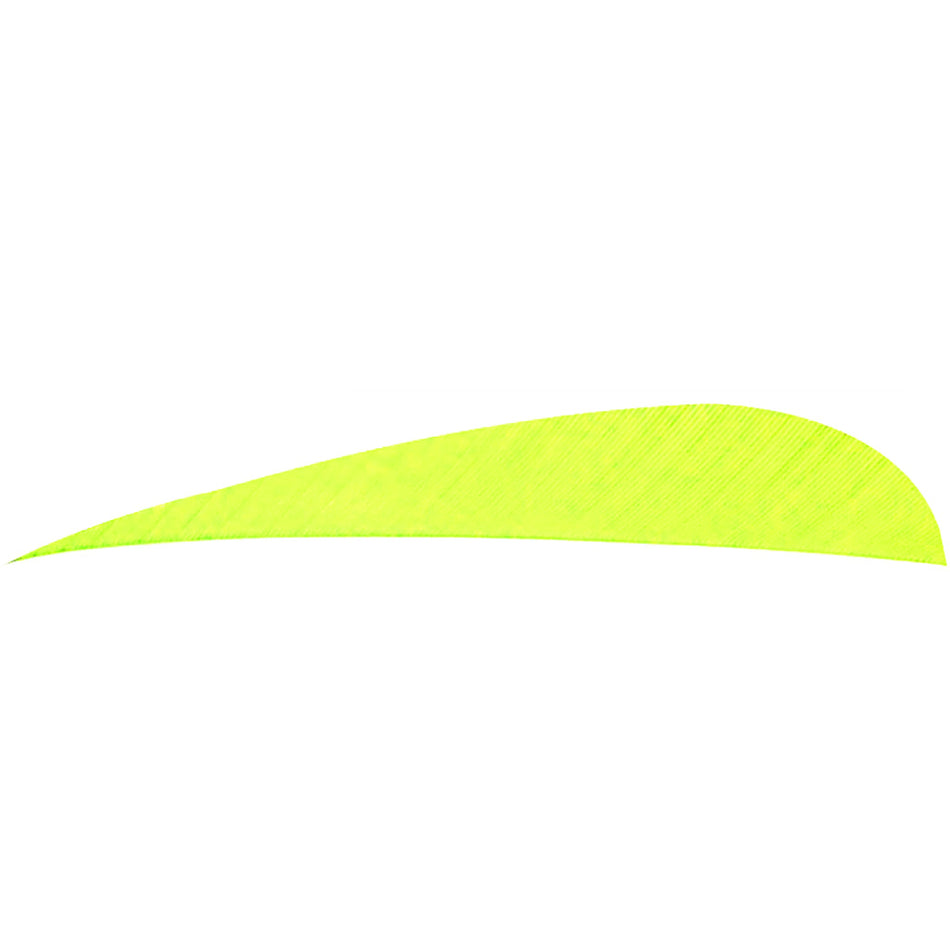 Trueflight Chartreuse Parabolic Feathers 4" Left Wing 100 pk.