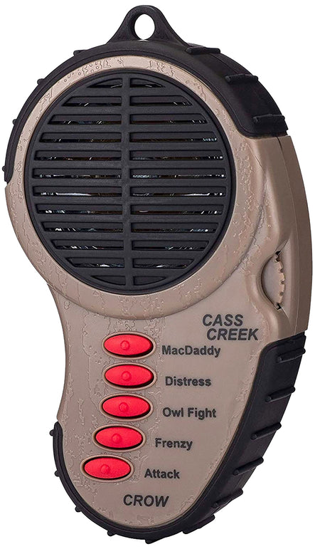 Cass Creek 065 Ergo Electronic Crow Game Call, 5 Sounds, Bark Camouflage