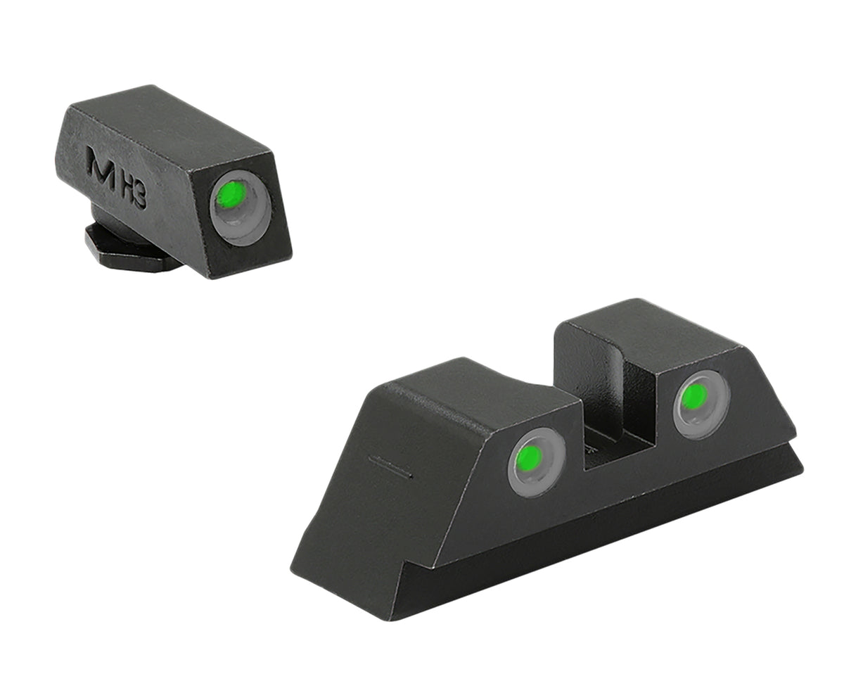 Meprolight USA 102243101 Tru-Dot Night Sight Set Green Tritium Glock Standard Frame 17 19 22 23 Series