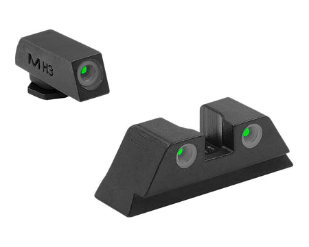 Meprolight USA 102223101 Tru-Dot Night Sight Set Green Tritium Glock Standard Frame 17 19 22 23 Series