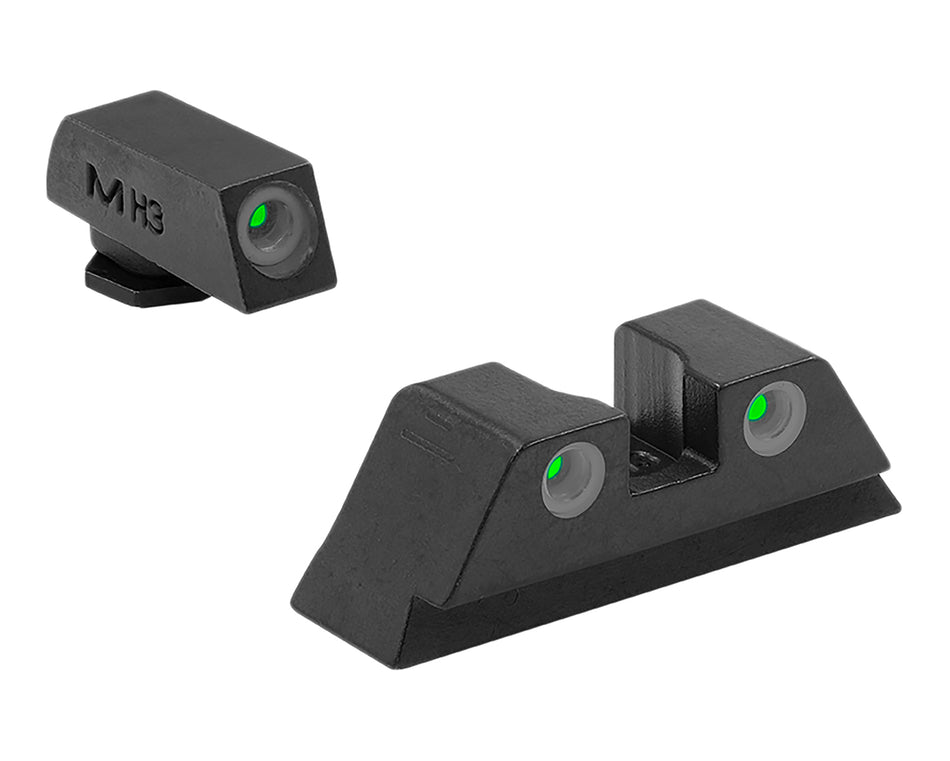 Meprolight USA 102223101 Tru-Dot Night Sight Set Green Tritium Glock Standard Frame 17 19 22 23 Series