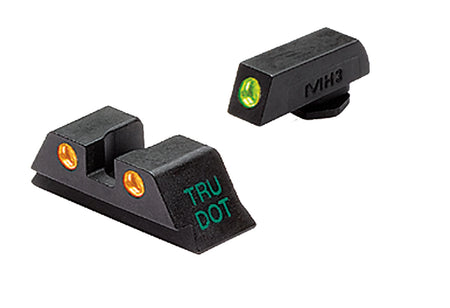 Meprolight USA 102243301 Tru-Dot Night Sight Set Green Front/Orange Rear Glock Standard Frame Models