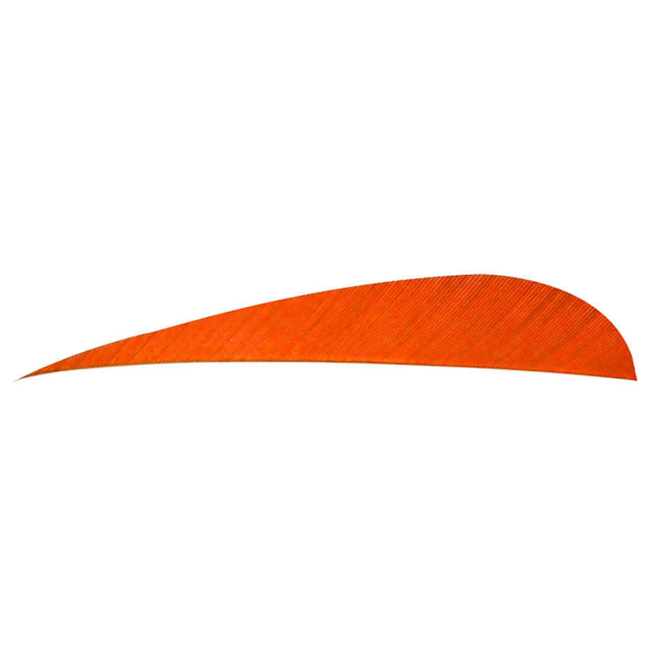 Trueflight Orange Parabolic Feathers 5" Left Wing 100 pk.
