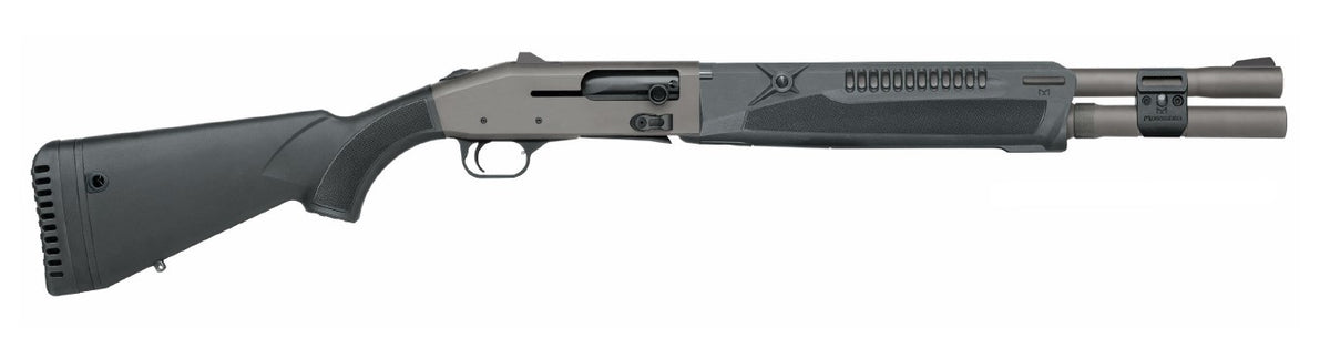 Mossberg 85170 940 Pro 12 Gauge 7+1 18.50" Tungsten Gray Cerakote Barrel, Tungsten Gray Cerakote Aluminum Drilled & Tapped Receiver, Black Fixed Synthetic Stock