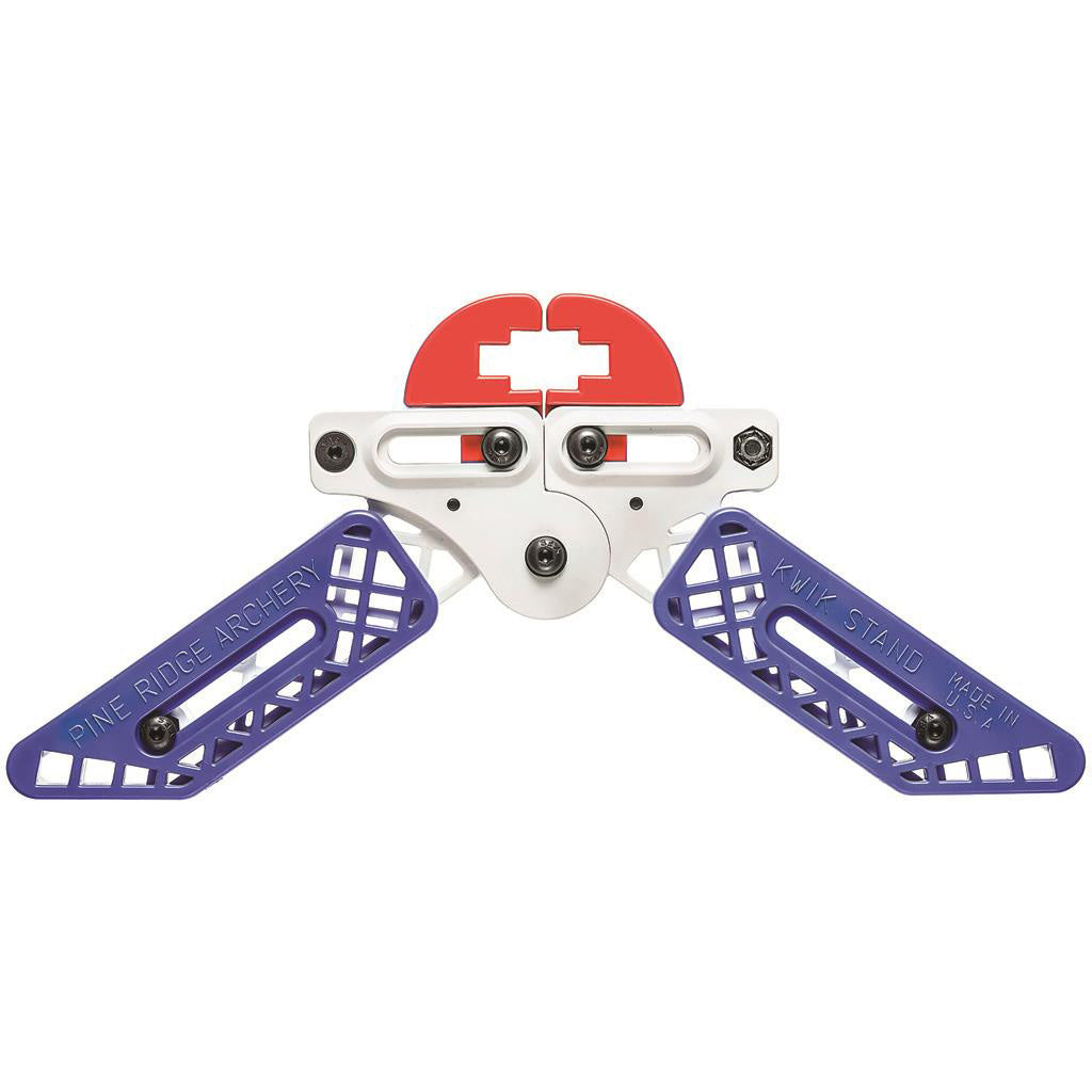 Pine Ridge Kwik Stand Adjustable Bow Support White Red Blue