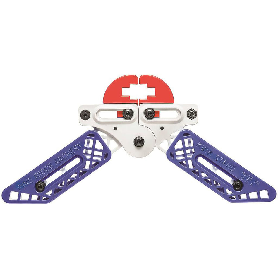 Pine Ridge Kwik Stand Adjustable Bow Support White Red Blue