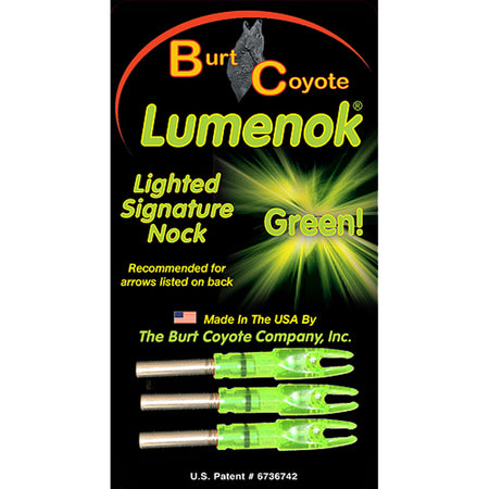 GWS Illuminated Nocks Green S 3 pk.