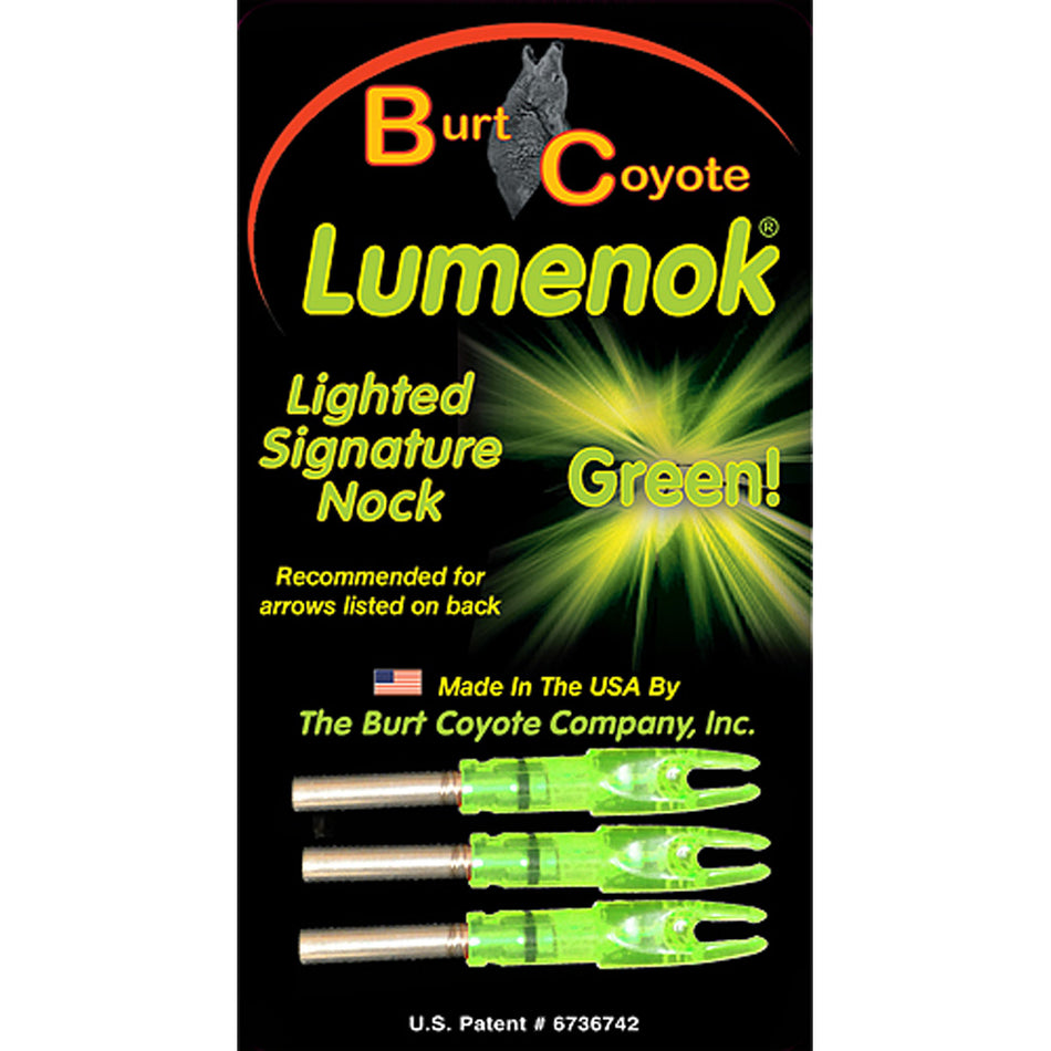GWS Illuminated Nocks Green S 3 pk.