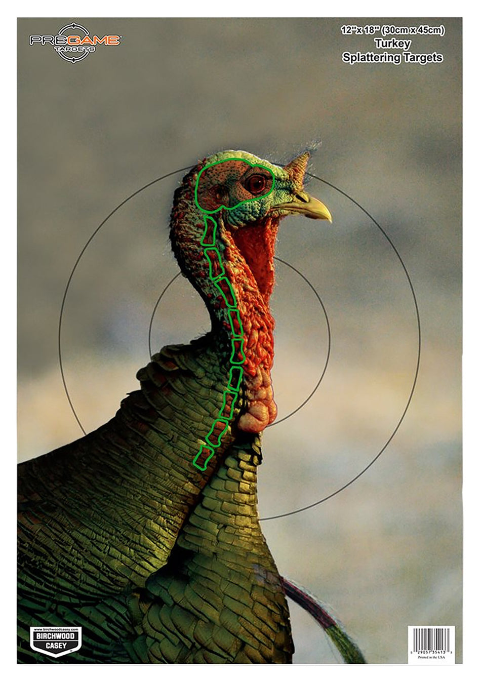 Birchwood Casey Pregame Turkey Hanging Paper Target Multi-Color 12" x 18" 8 Pack