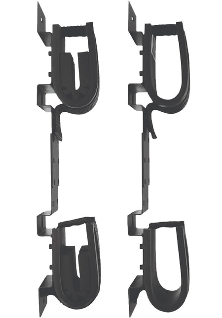 Rugged Gear 10065 Adjustable Double Hook Screw Mount Black Steel 2-Gun Rack