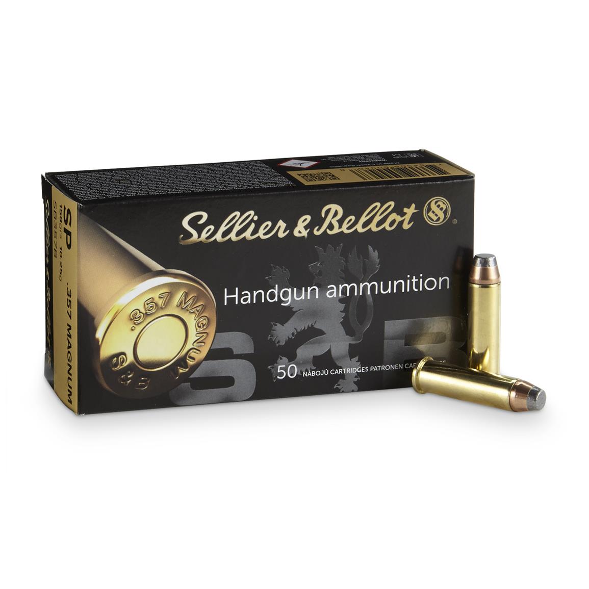 Sellier & Bellot (S&B) .357 Magnum SB357B 754908500468 Soft Point SP 158 Grain