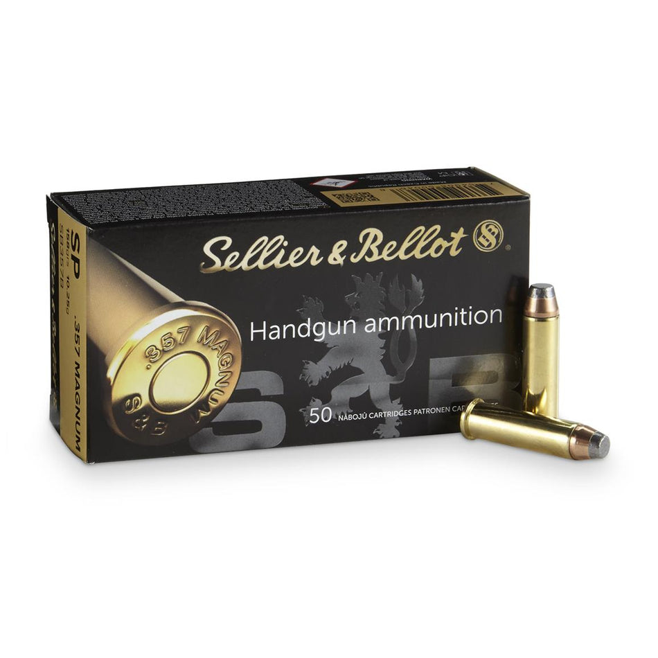 Sellier & Bellot (S&B) .357 Magnum SB357B 754908500468 Soft Point SP 158 Grain