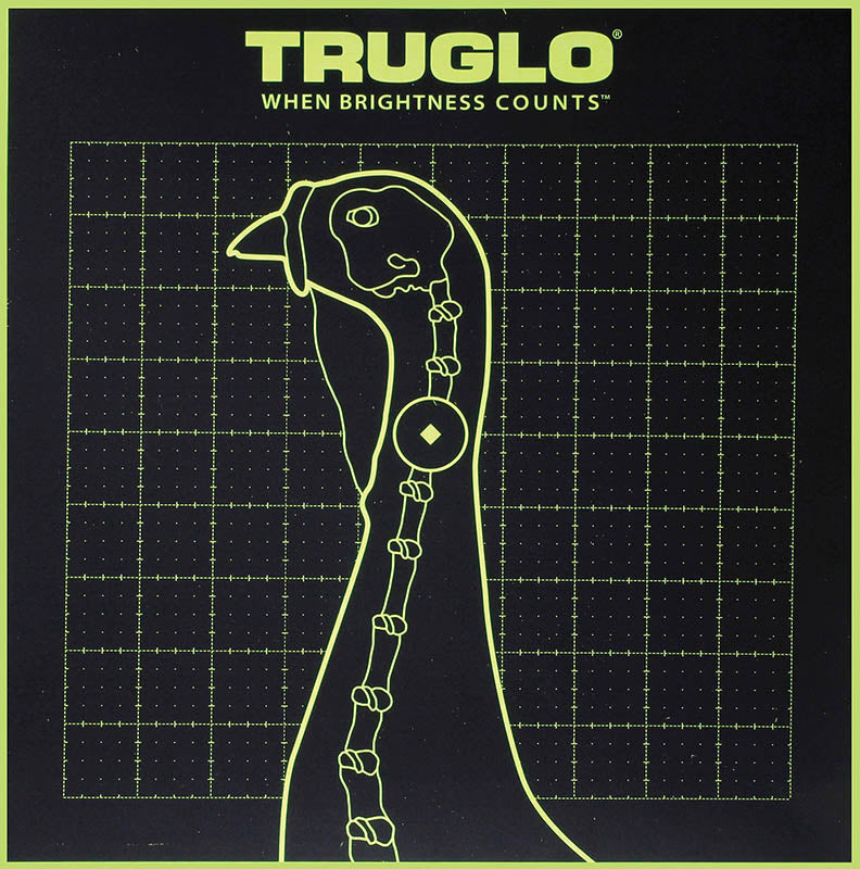 TruGlo TG12A6 Tru-See Turkey Fluorescent Green Self-Adhesive Paper Targets 12x12" 6-Pack