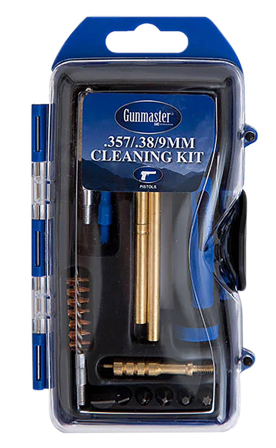 DAC GM9P GunMaster 14-Piece 9mm and .38 Caliber Pistol Cleaning Kit Black/Blue