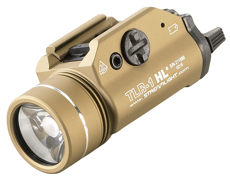 Streamlight TLR-1 HL Weapon-Mounted Tactical Light FDE 1,000 Lumens High Power LED