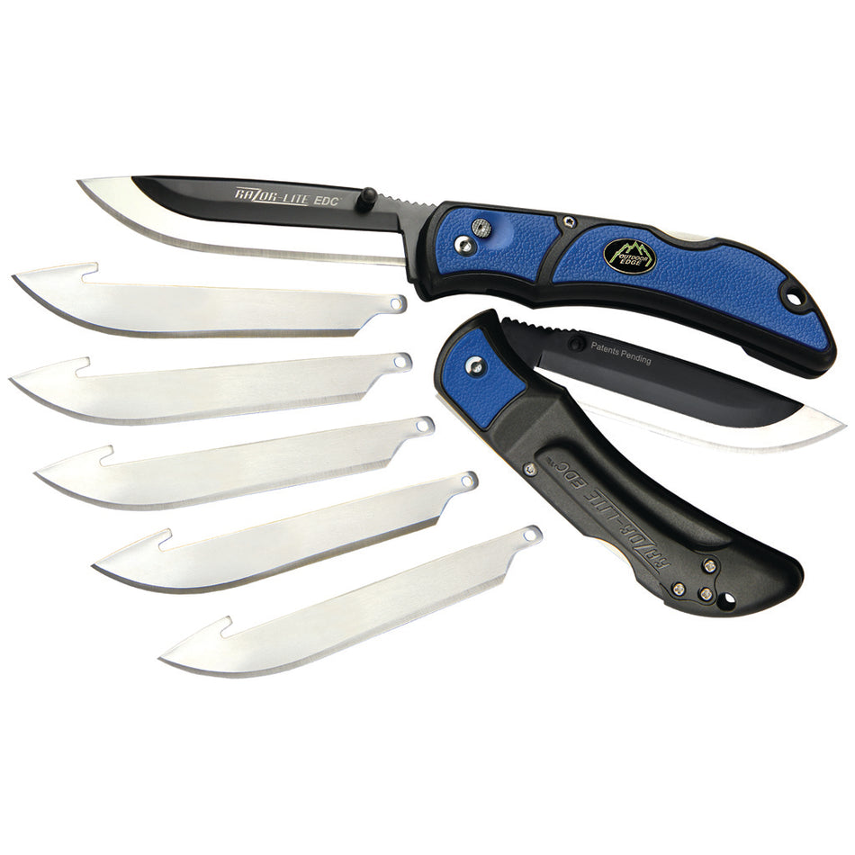 Outdoor Edge Razor-Lite EDC Folding Knife Blue 3 in.