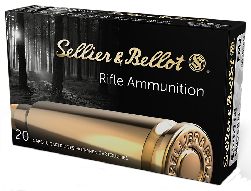 Sellier & Bellot (S&B) 6.5x55mm Swedish SB6555C 754908511389 Full Metal Jacket Boat Tail FMJBT 140 Grain