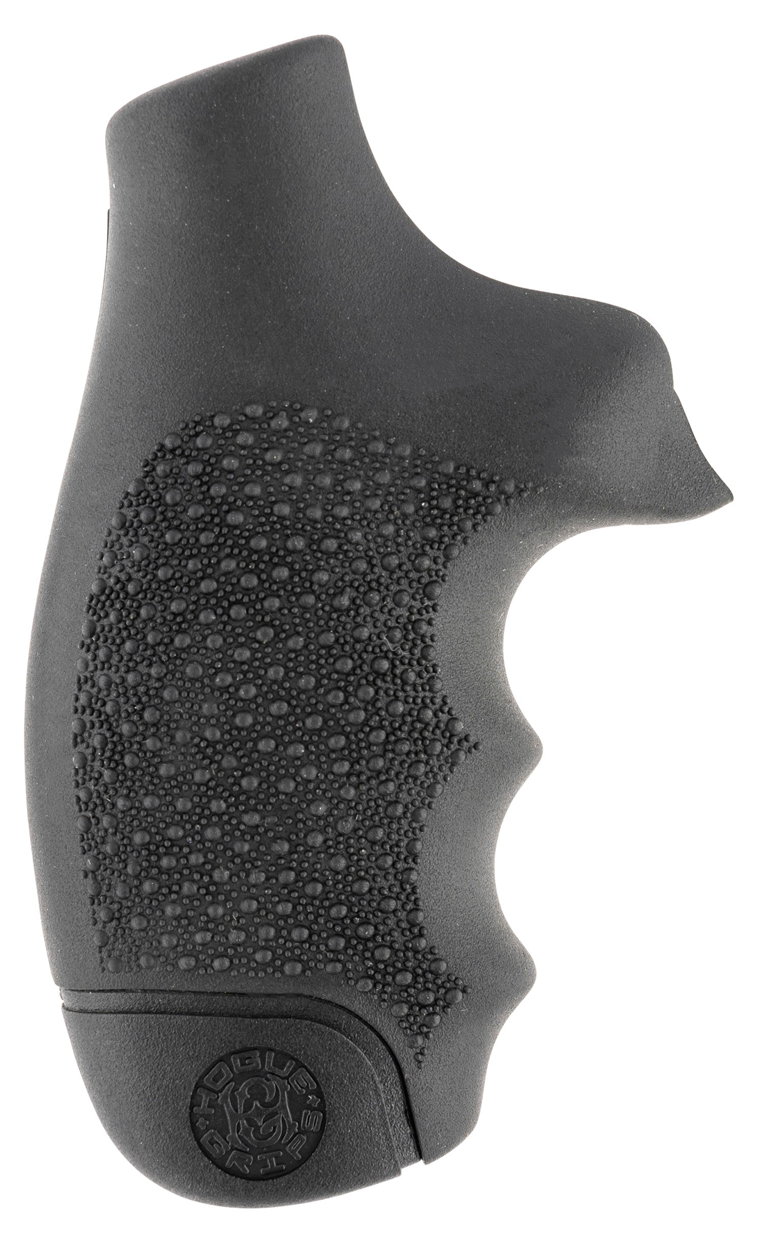 Hogue 60000 Cobblestone OverMolded Monogrip Black Rubber Finger Groove Grip for S&W J Frame Round Butt