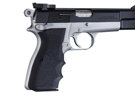 Hogue 09000 Browning Hi-Power Black Rubber Grip with Finger Grooves