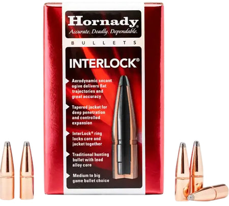 Hornady 7mm .284 154gr InterLock Soft Point Bullets 100/Box