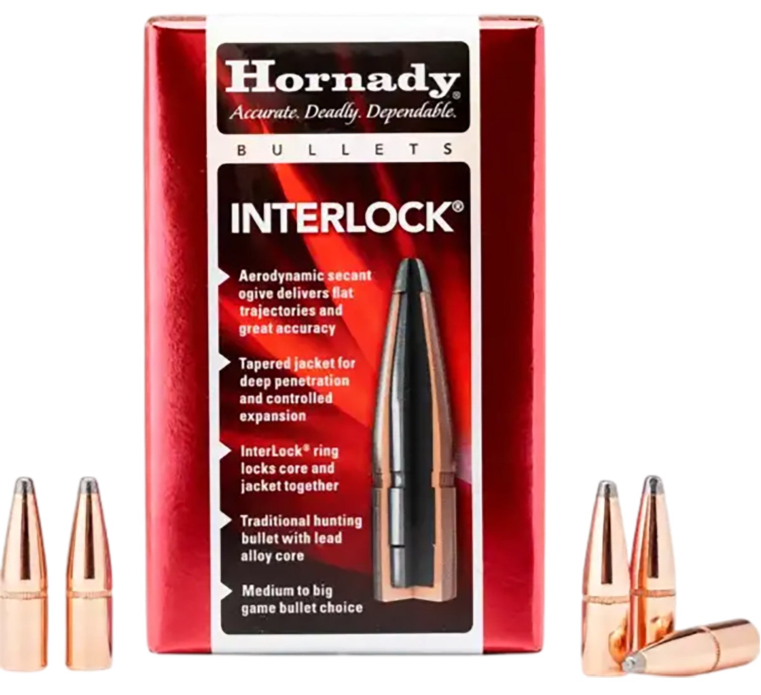 Hornady 30 Caliber .308 150gr InterLock Spire Point Bullets 100/Box