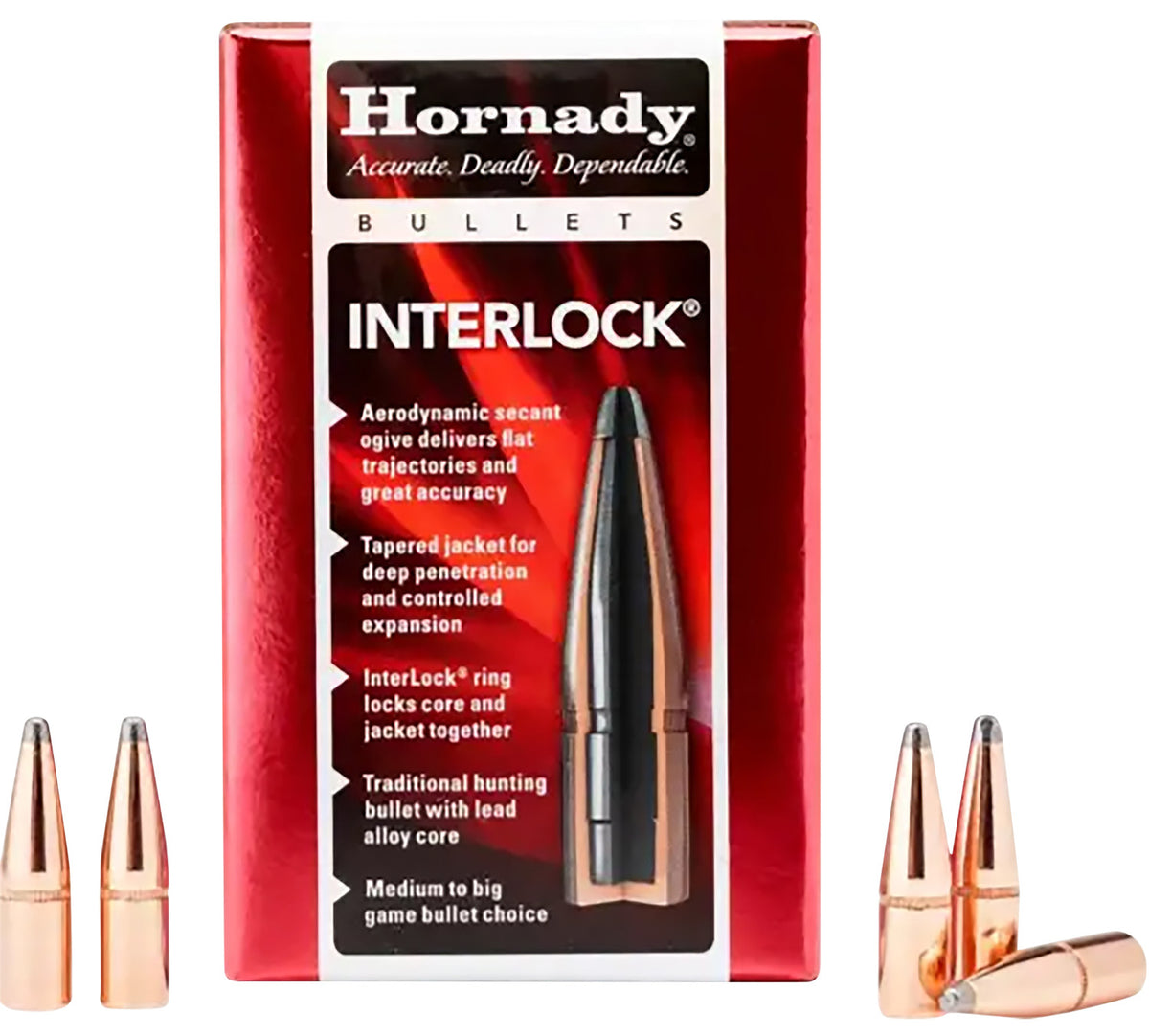 Hornady 8mm .323 150 gr InterLock Soft Point Projectiles 100 Per Box