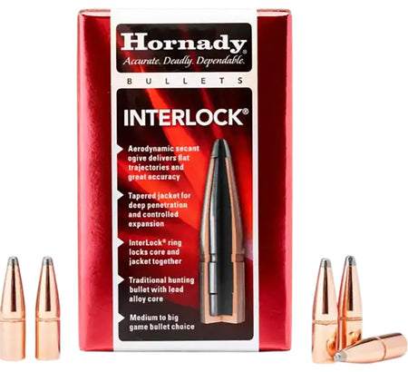 Hornady 35 Cal .358 200 gr InterLock Spire Point Projectiles 100 Per Box