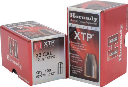 Hornady 32 Cal .312 100 gr XTP Hollow Point Projectiles 100 Per Box
