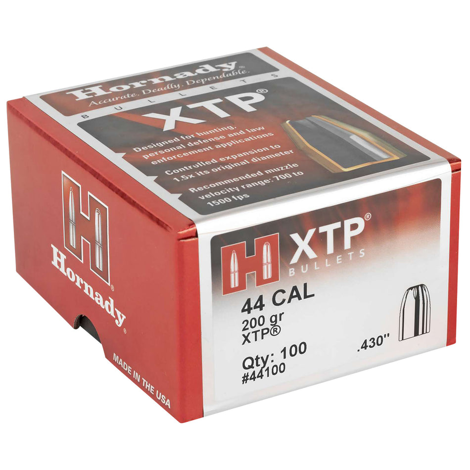 Hornady XTP .430 200 gr 44 Cal HP Reloading Bullets 100/Box