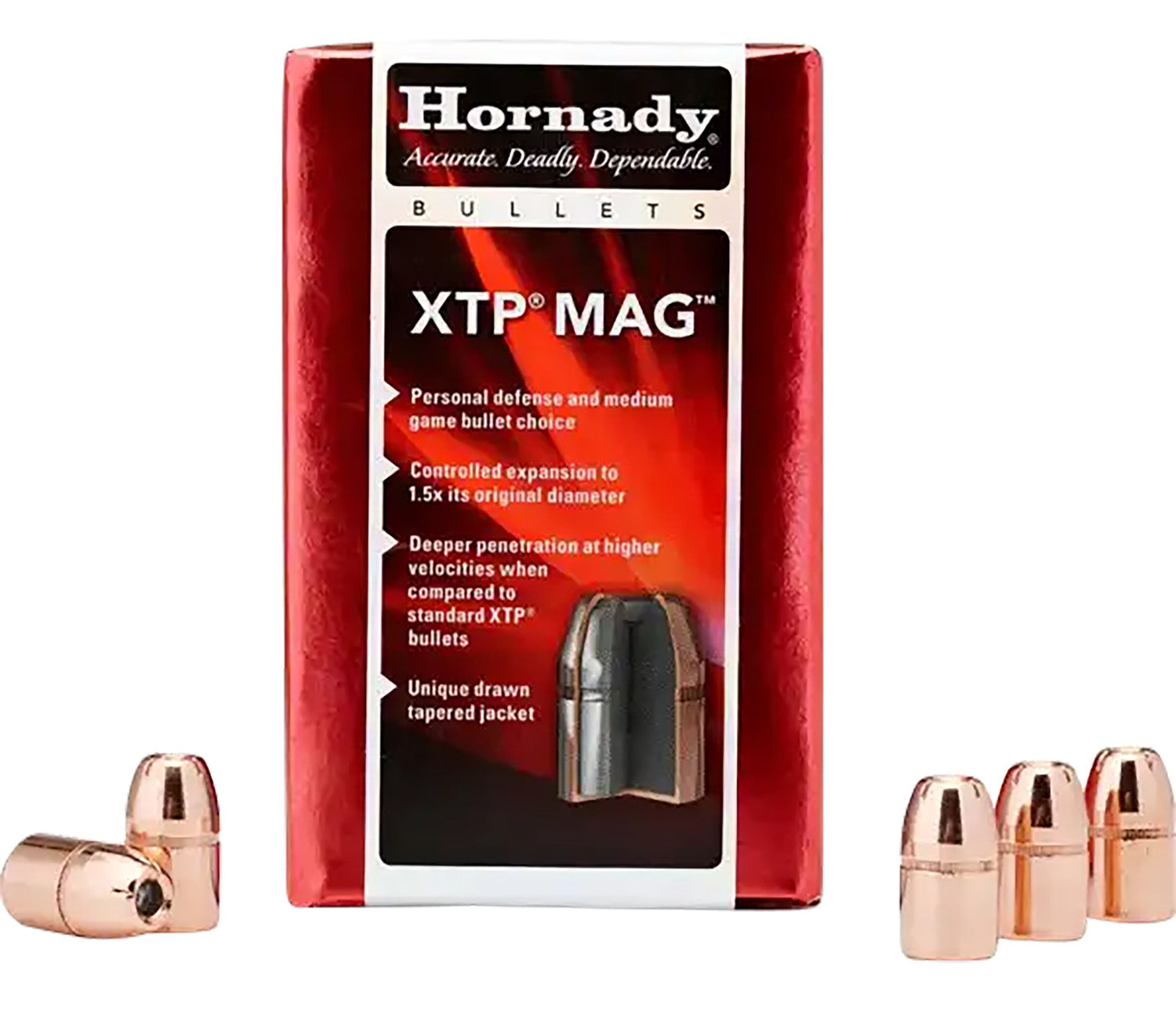 Hornady XTP Mag .452 Diameter 45 Cal 300 Grain Hollow Point Bullets 50 Per Box