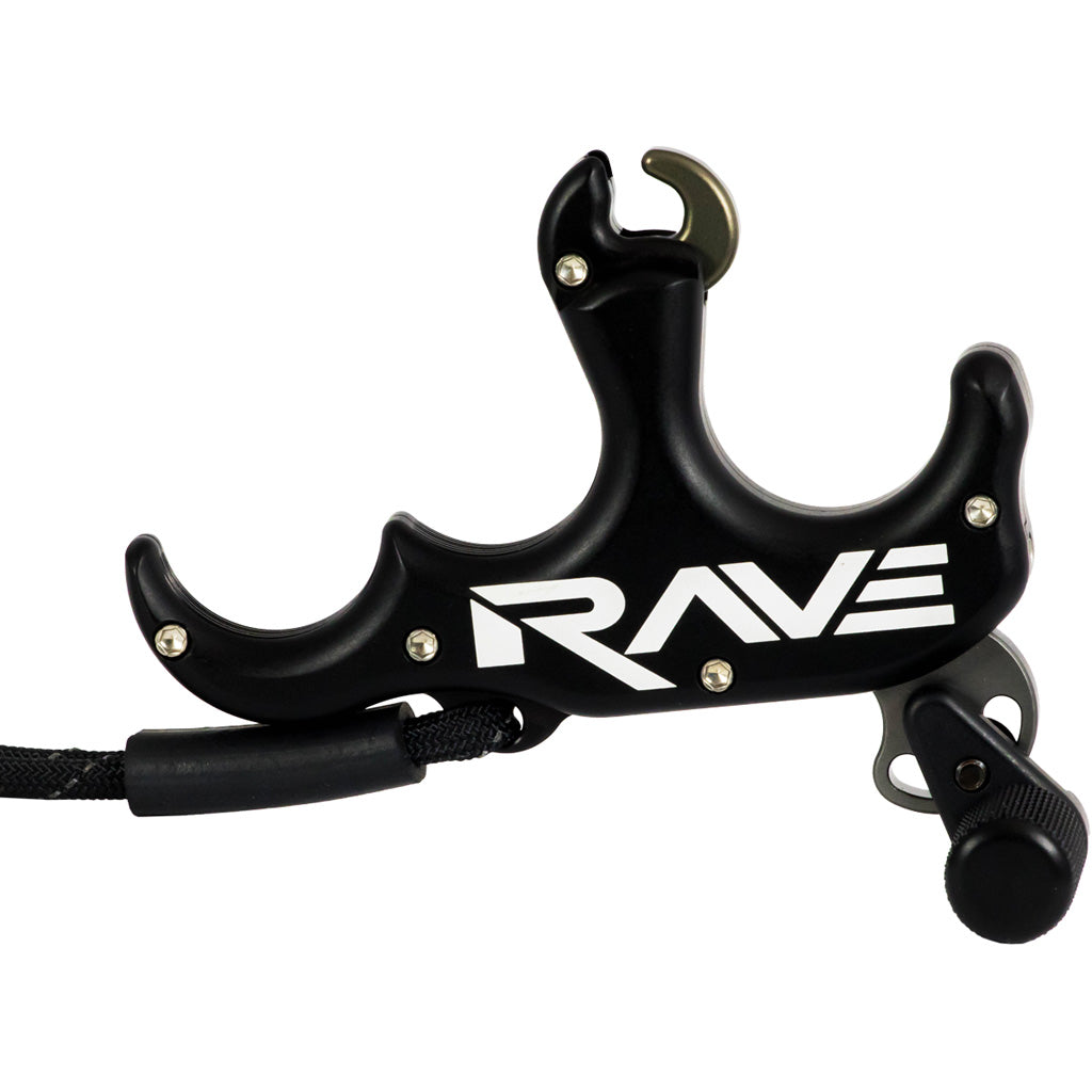 Tru Ball Rave Black 3 Finger Archery Release Aid