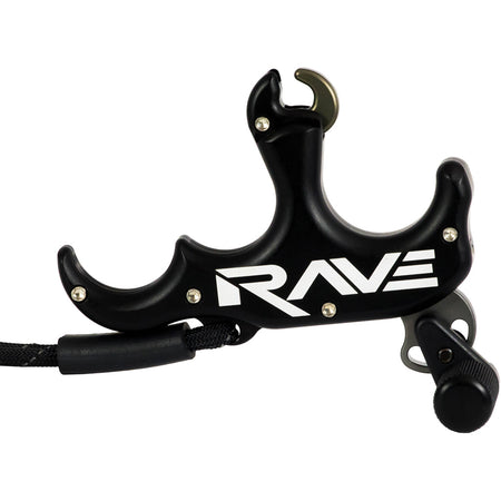 Tru Ball Rave Black 3 Finger Archery Release Aid