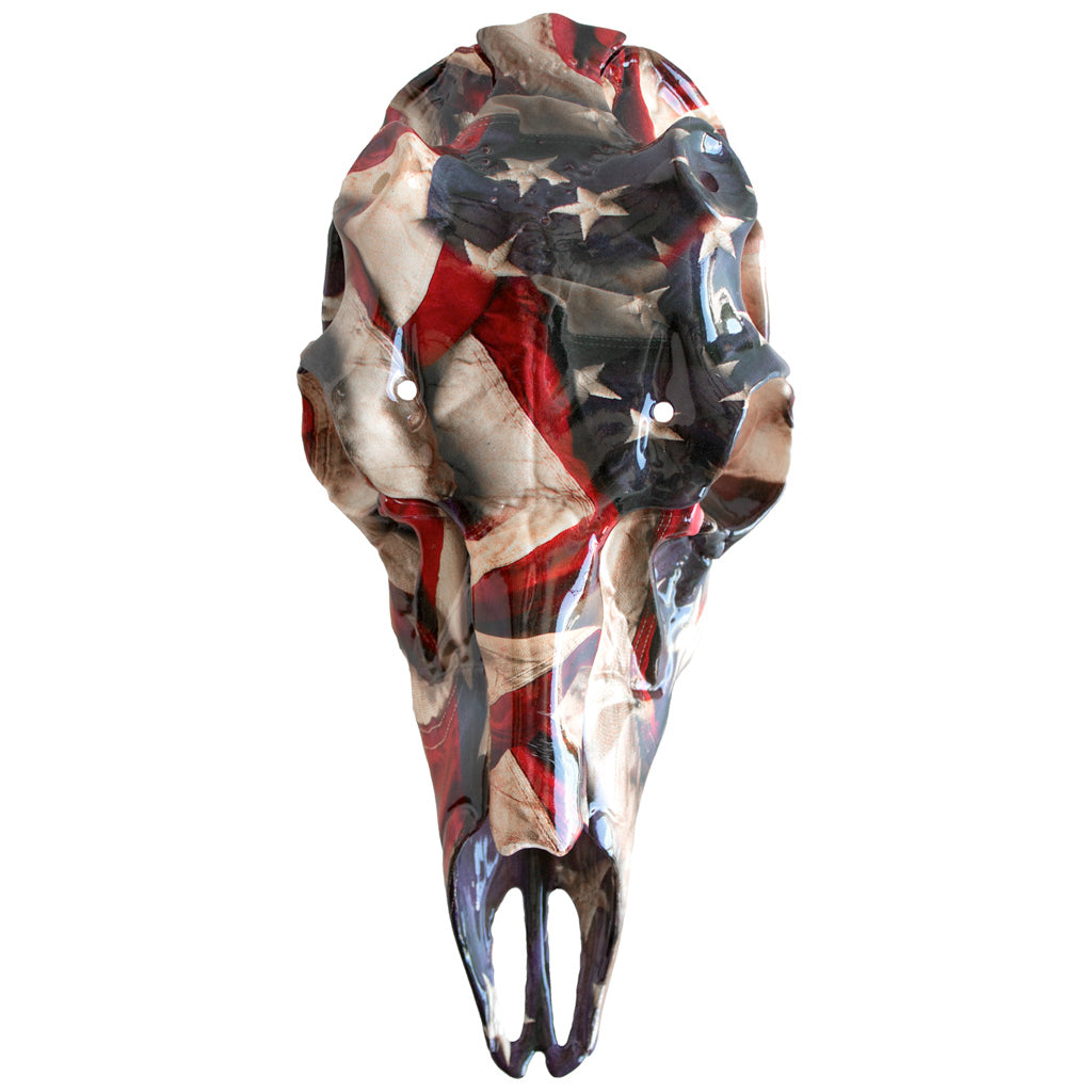 Mountain Mike's American Flag Skull Master European Antler Mount Kit